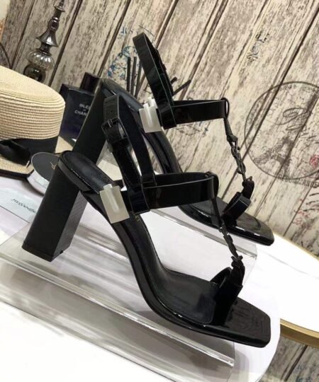Alternative view of Saint Laurent Women's Cassandra Heeled Sandals Black For Women YSL