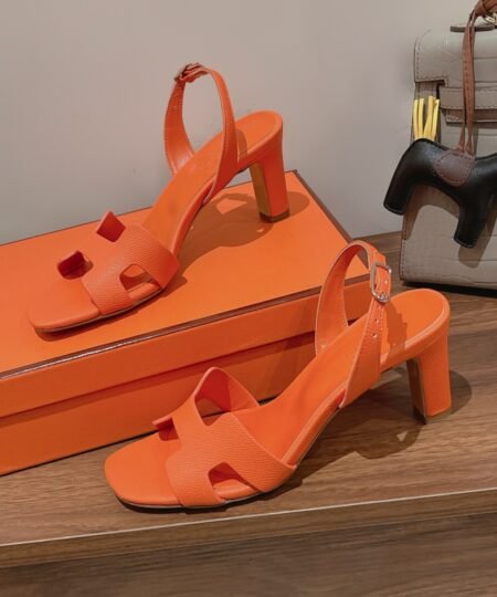 Hermes Eternite Sandal Dark Orange For Women 2.7in/7cm