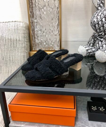 Hermes Oasis Sandal Black For Women 1.97in/5cm