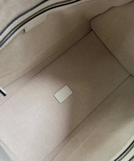 Alternative view of Gucci Double G-Detailed Smooth Medium Handbag Grey For Men 13.3 in/ 34 cm