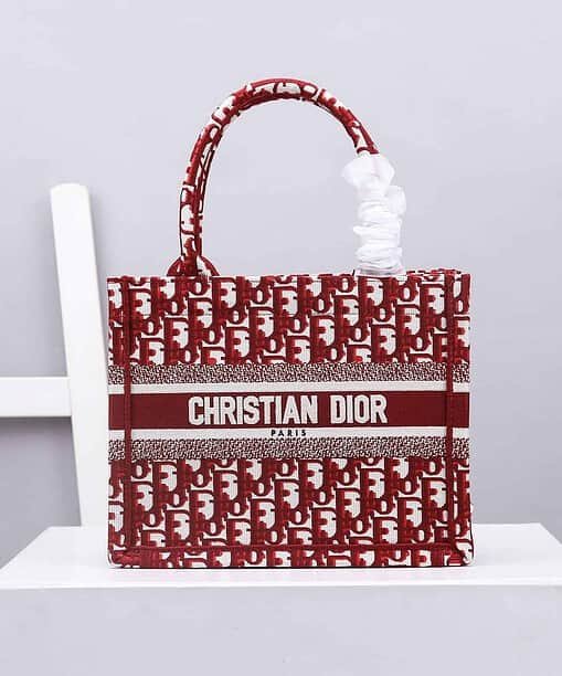 Christian Dior Small Dior Book Tote Red For Women 26.5cm/10.5in CD M1265ZRIW_M17E
