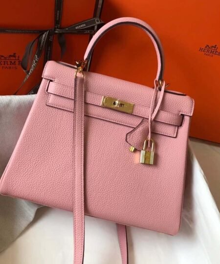 Hermes Kelly 28cm Bubblegum Pink Togo Bag For Women, Women's Handbags, Shoulder Bags 11in/28cm