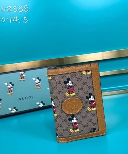 Gucci x Disney Mickey Light Brown Card Case For Men 15cm/5.9in