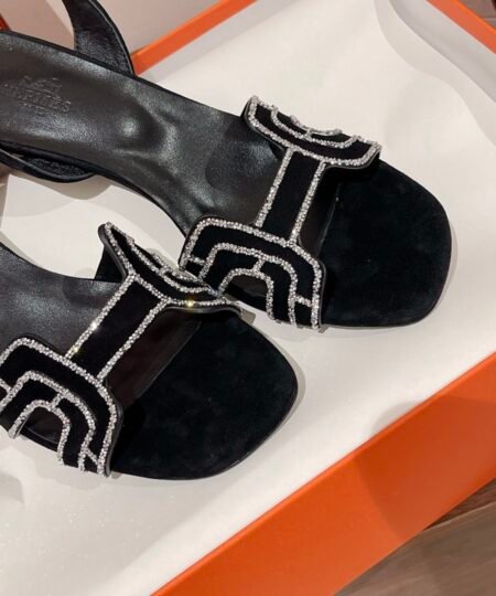 Alternative view of Hermes Premiere Sandal Black For Women 2.7in/7cm