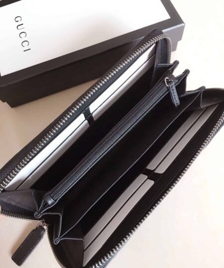 Alternative view of Gucci Ophidia GG Zip Around Wallet Beige With Red and Dark Blue Stripes With Silver Hardware For Men 8in/19cm GG