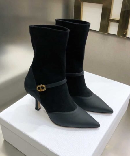 Christian Dior Attract Heeled Ankle Boot Black For Women CD