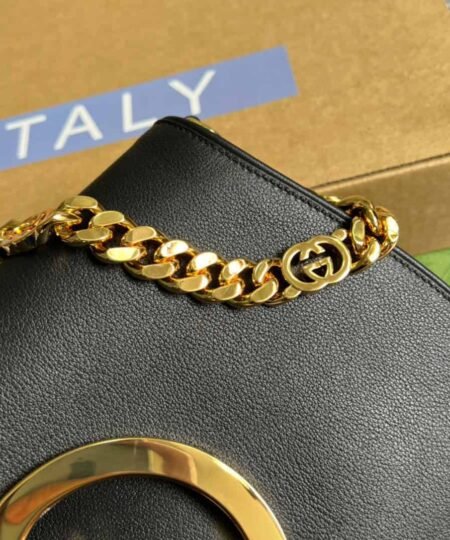 Alternative view of Gucci Blondie Shoulder Bag Black For Women, Women's Bags 11in/28cm GG 699268 UXX0G 1000