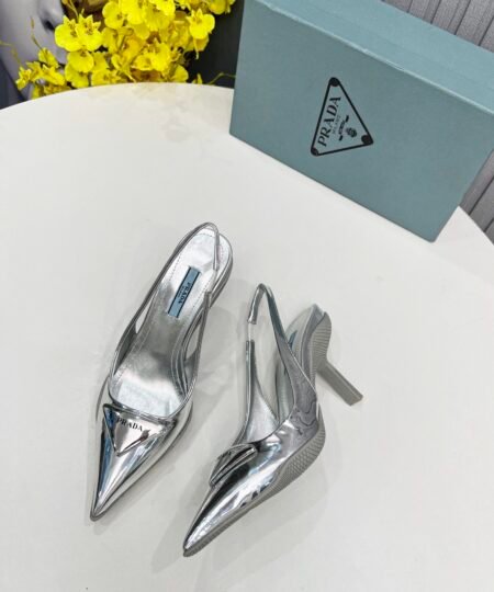 Alternative view of Prada Brushed Slingback Pumps Silver For Women PRD 1I565M_055_F0118_F_B090
