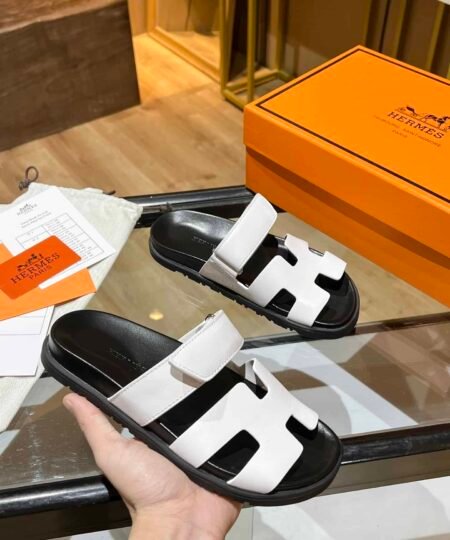 Alternative view of Hermes Chypre Sandal Black/White For Women, Women's Shoes H211114Z 90370