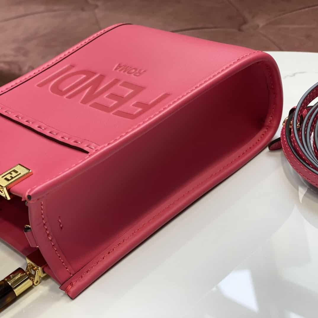 Fendi FD Sunshine Mini Shopper Bag Pink For Women 7.1 in/ 18 cm 8BS051ABVLF1HB7 - Image 6