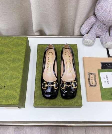 Gucci Women's Ballet Flat With Horsebit Black For Women GG 645600 C9D00 1000