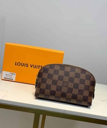 Louis Vuitton Cosmetic Pouch PM Damier Ebene Canvas For Women, Travel Bags 7.5in/19cm LV N47516