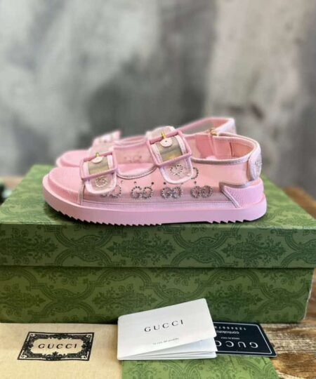 Alternative view of Gucci GG Sandal With Crystals Pink For Women