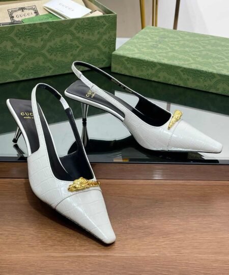 Alternative view of Gucci Gg Slingback Mid-Heel Pump White For Women