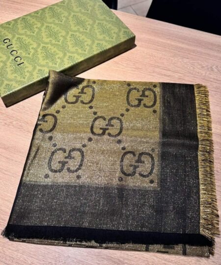 Alternative view of Gucci GG Jacquard Scarf Green 140cm/55in For Women
