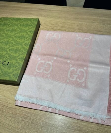 Alternative view of Gucci Jacquard Scarf Pink 140cm/55in For Women