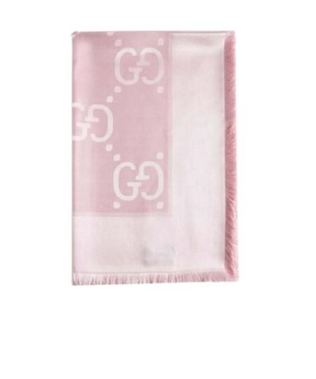 Gucci Jacquard Scarf Pink 140cm/55in For Women