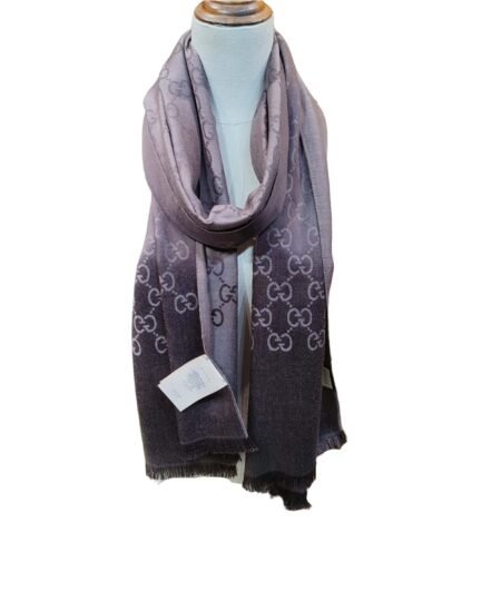 Gucci Scarf Dark Brown And Grey 200cm/79in For Women