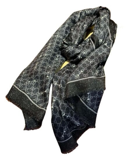 Gucci Glowing Scarf Black 200cm/79in For Women