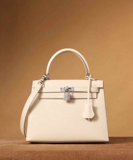 Alternative view of Hermes Kelly Epsom Silver Lock Bag Cream For Women 9,8in/25cm