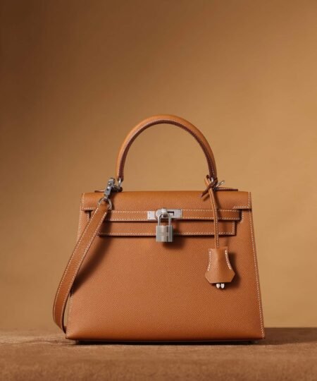 Alternative view of Hermes Kelly Epsom Silver Tone Lock Bag Brown For Women 9,8in/25cm
