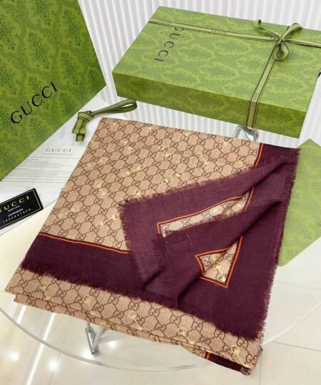 Alternative view of Gucci Horsebit Cashmere Square Scarf Beige 140cm/55in For Women