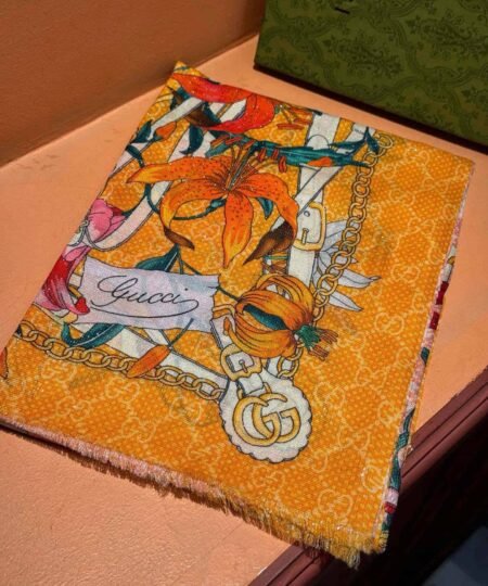 Alternative view of Gucci Flora Silk Scarf Floral Pattern 200cm/79in For Women