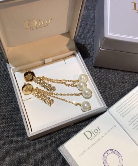 Alternative view of Dior J-A-D-I-O-R Earrings Gold Tone For Women