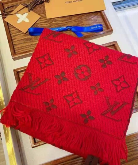 Alternative view of Louis Vuitton Logomania Scarf Red For Women M72432