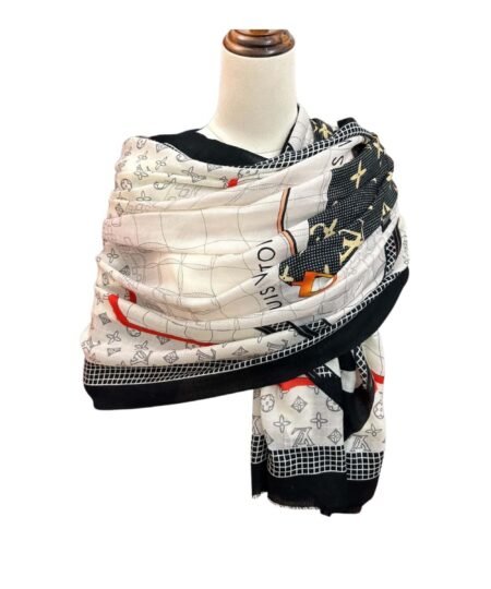 Louis Vuitton Long Scarf White 200cm/79in For Women