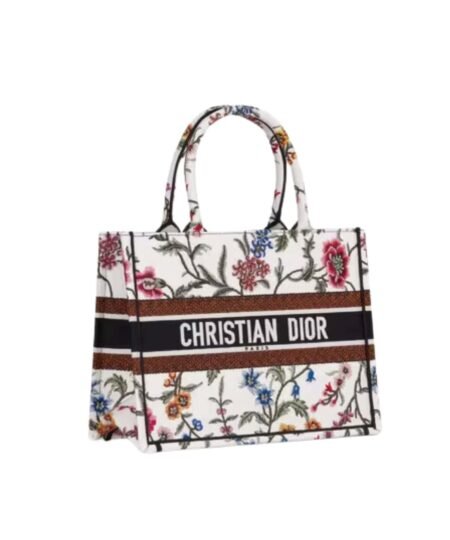 Christian Dior Medium Dior Tote Bag White For Women 14in/ 36cm M1296ZEAU_M933