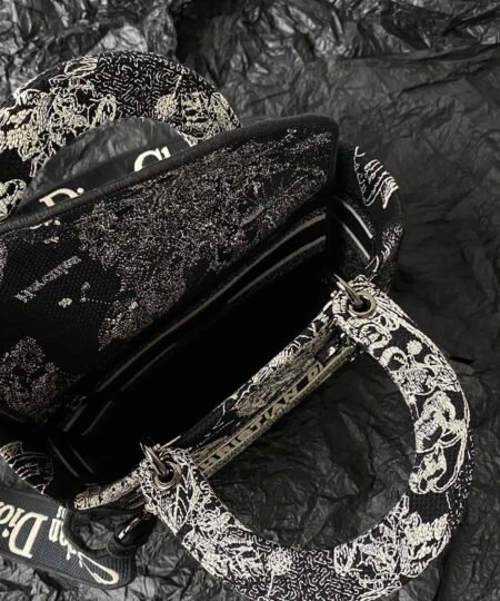 Alternative view of Dior Medium Lady D-Lite Bag Black For Women 9.5in/ 24cm M0565BRHZ_M911