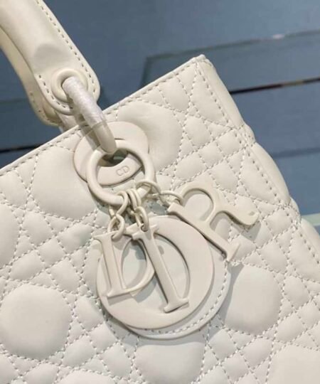 Alternative view of Christian Dior Medium Lady Dior Bag White For Women 9.5in/24cm
