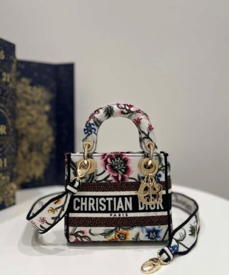 Alternative view of Dior Mini Lady D-Lite Bag White/Black For Women 6.5in/17cm