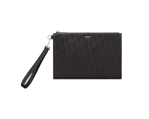 Dior Oblique Galaxy A5 Pouch Black For Women 10.5 in/26.5cm CD 2ESCA338VPD_H03E