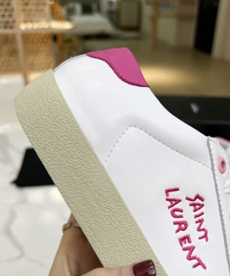 Alternative view of Saint Laurent Women's Court Classic Sl/06 Embroidered Sneakers Pink For Women YSL