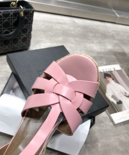 Alternative view of Saint Laurent Women's Tribute Espadrilles Wedge Pink For Women YSL