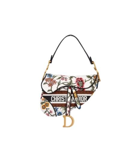 Christian Dior Saddle Bag White For Women 10in/25.5 cm M0446CEAU_M933