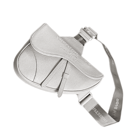 Dior Saddle Bag White/Black/Grey For Women 10in/26cm CD