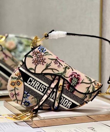 Christian Dior Saddle Bag Beige For Women 10in/25.5 cm