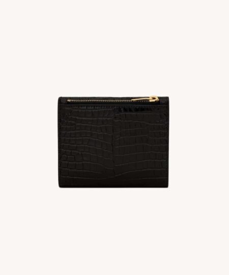 Alternative view of Saint Laurent Uptown Compact Wallet Black For Women 4.7in/12cm 582296DND1J1000 YSL