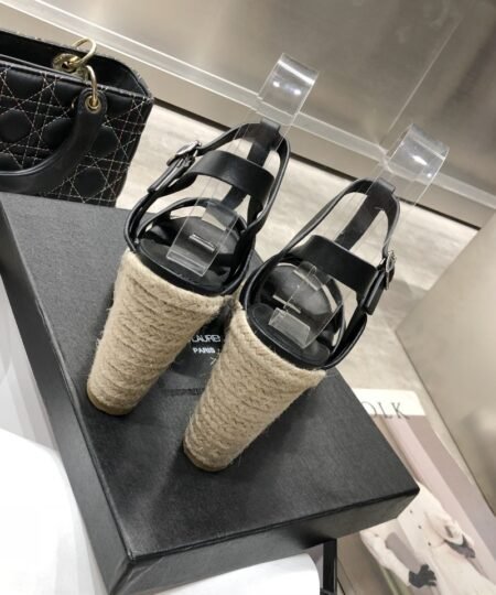 Alternative view of Saint Laurent Women's Tribute Espadrilles Wedge Black For Women YSL