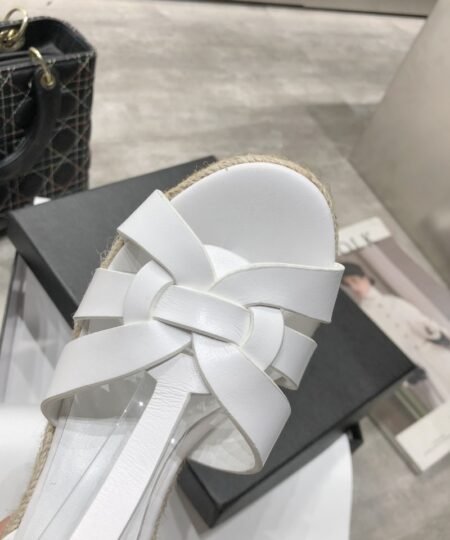 Alternative view of Saint Laurent Women's Tribute Espadrilles Wedge White For Women YSL 611924BZC009008