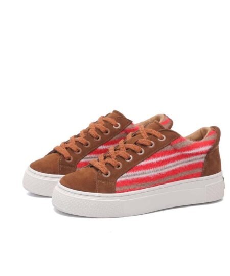 Dior CD Tremaine Emory Dior Denim Tears Sneakers Brown And Red For Women