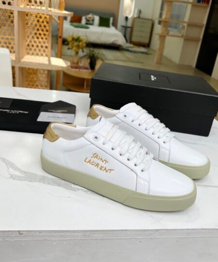 Alternative view of Saint Laurent Women's Court Classic Sl/06 Embroidered Sneakers Yellow For Women YSL