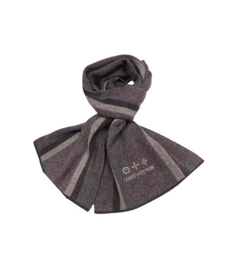 Louis Vuitton Woolen Scarf Grey For Women