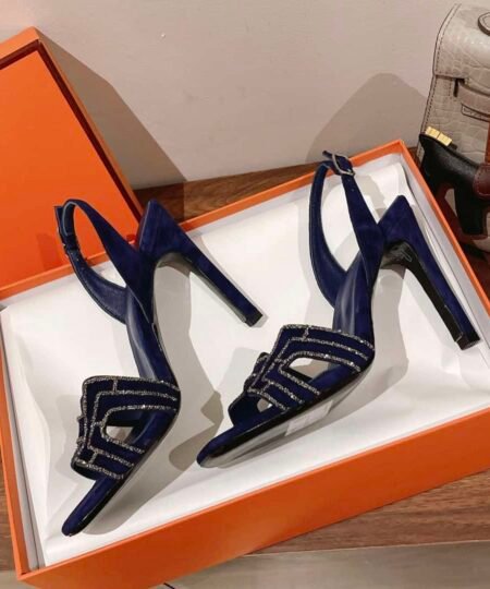 Alternative view of Hermes  Premiere Sandal Blue For Women 4.1in/10.5cm