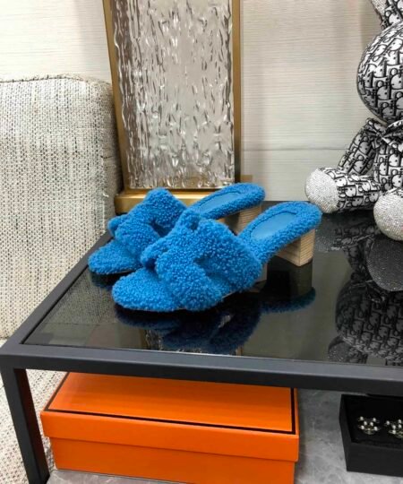 Hermes Oasis Sandal Blue For Women 1.97in/5cm