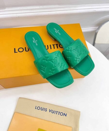 Louis Vuitton Women's Revival Flat Mule Green For Women LV 1A9P5L