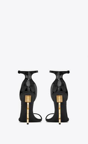 Alternative view of Saint Laurent Opyum Sandals In Patent For Women Black 4.3in/11cm 5576620NPKK1000